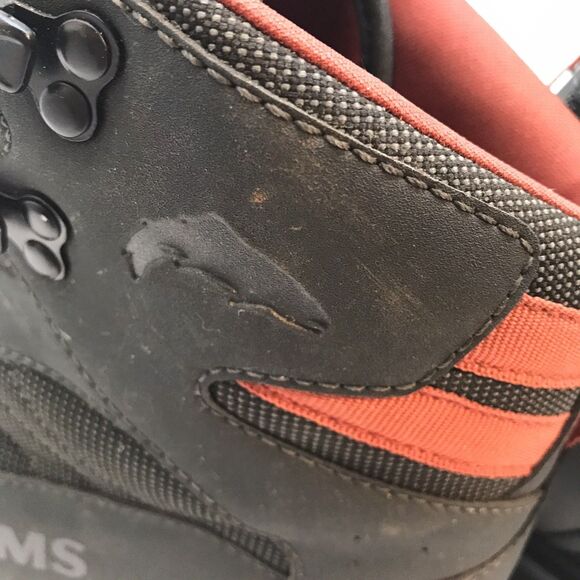 Simms Tributary Wading Boots Men's 8 Brown 12mm Felt Sole Lace Up Fishing Shoes - Picture 14 of 15